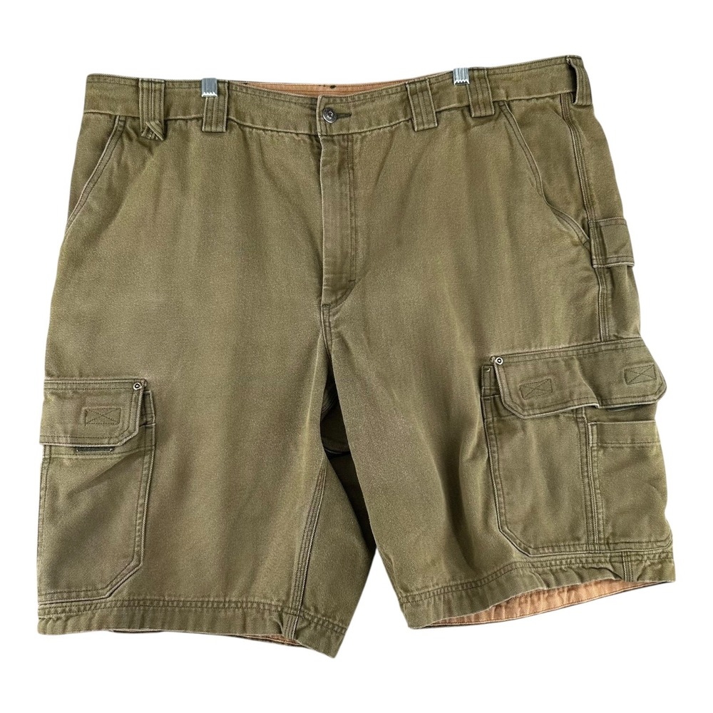 Duluth Trading Co Cargo‎ Utility Shorts Mens Size 46 (44) Olive Green Outdoor